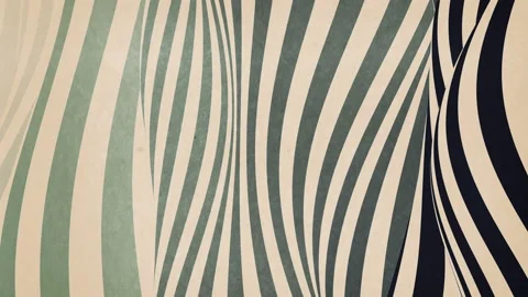 Wave bend loop animation. Vertical lines patterns motion background 3d rendering Stock Footage 118520556