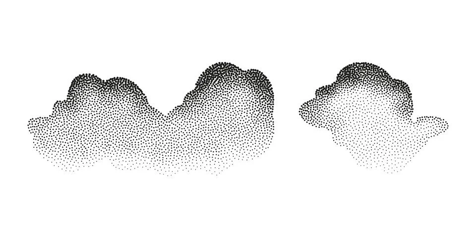 A wave of black dots with a sandy texture. An abstract, grainy background f.. Stock Illustration