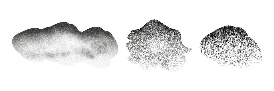 A wave of black dots with a sandy texture. An abstract, grainy background f.. Stock Illustration