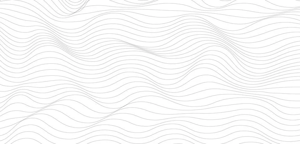 Wave of the black pattern of lines abstract background, white background vector Illustrazione stock