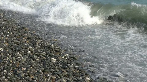 Wave in the black sea. Video stock 78247068