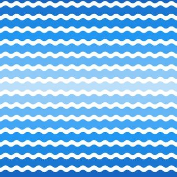 Wave blue gradient background, seamless pattern. Vector 스톡 일러스트