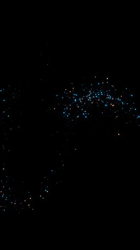 Wave blue light golden light particle flow data stream digital wave smooth motio Stock Footage 341912905
