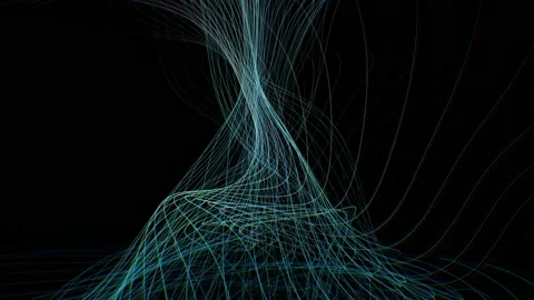 Wave Blue Lines Stock Footage 238593890