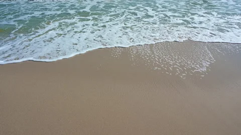 Wave with blue ocean beach. Vídeos de archivo 146051604