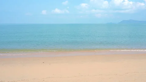 Wave with blue ocean beach. Video stock 147705616