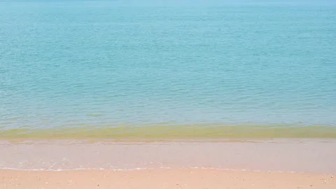 Wave with blue ocean beach. Video stock 147838129