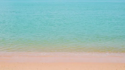 Wave with blue ocean beach. Video stock 147838180