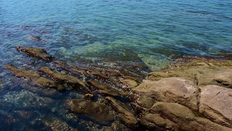 Wave with blue ocean beach. Video stock 148516732