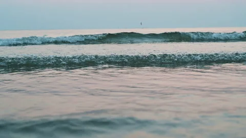 Wave with blue ocean beach. Video stock 149106203