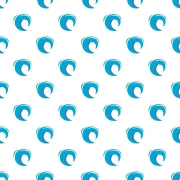 Wave blue pattern seamless Stock Illustration