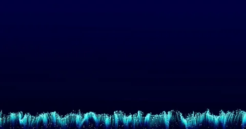 Wave blue shining particles Stock Footage 56300600