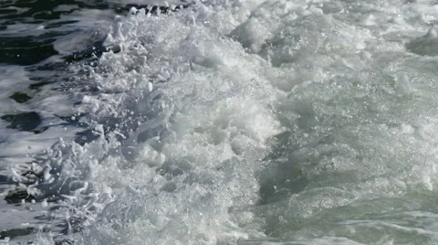 Wave from the boat 4k Stock Footage 48597369