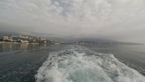 Wave from the boat Stock Footage 105148713