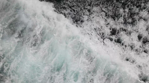 Wave at the bow of a ship Stock Footage 25680003