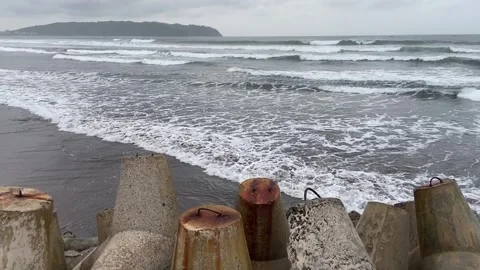 Wave Breaker Stock Footage 243901322