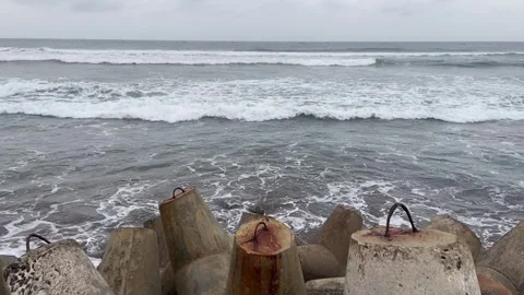 Wave Breaker Stock Footage 243901516