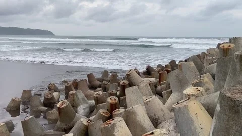 Wave Breaker Stock Footage 243901561