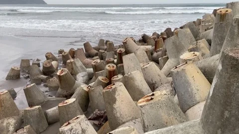 Wave Breaker Stock Footage 243901582