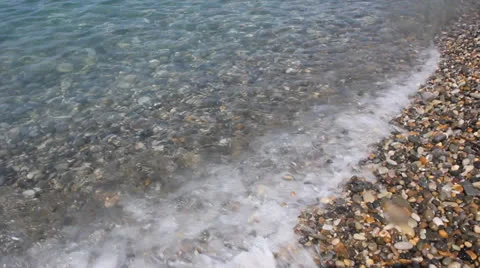 Wave breaking on the coast Stock Footage 26301024