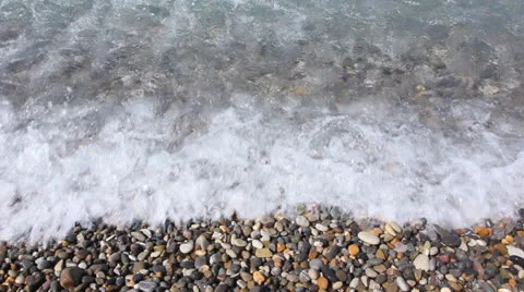 Wave breaking on the coast Stock Footage 26301884
