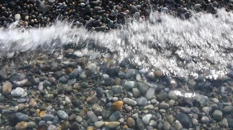 Wave breaking on the coast Stock Footage 26302128