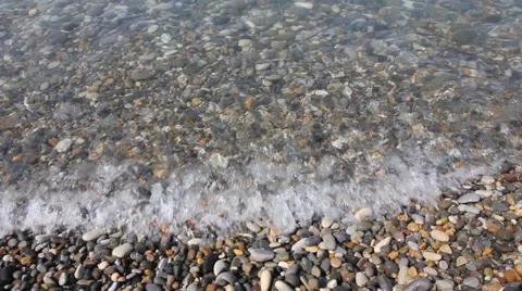Wave breaking on the coast Stock Footage 26302581