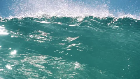 A wave breaking from the front Video stock 142906564