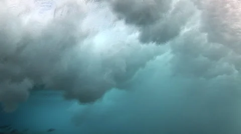 Wave Breaking Over a Reef Stock Footage 53323926