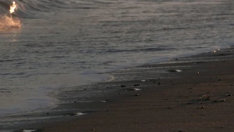 Wave breaking on shore Video stock 77553195