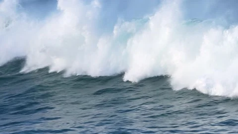 Wave Breaking Slomo Stock Footage 204842193
