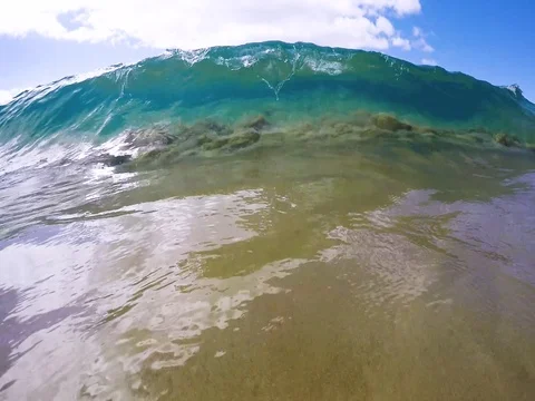 Wave Breaking In Slow Motion At A Tropical Beach Video stock 83963557