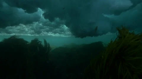 Wave breaking from under the water. Stockbeeldmateriaal 49787423