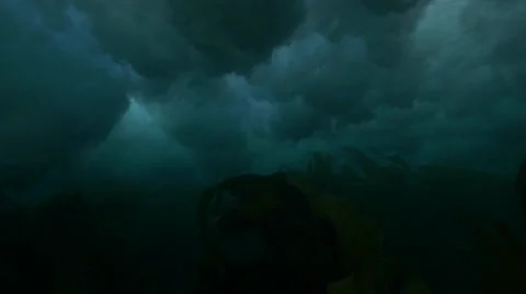 Wave breaking from under the water. Stockbeeldmateriaal 49788575