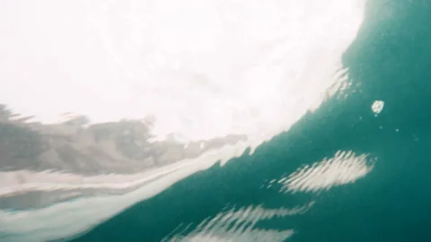 A wave breaking underwater Video stock 142905882