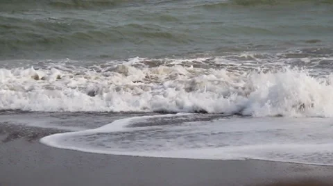 Wave breaks about coast Vídeo Stock 7747838