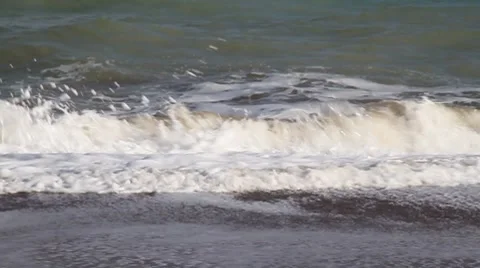 Wave breaks about coast Vídeo Stock 7747839