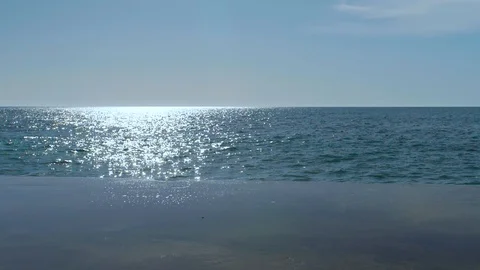 Wave breaks on the breakwater Stock Footage 129948787