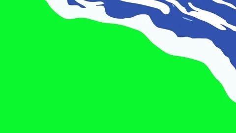 Wave cartoon video with chroma Video stock 291427731
