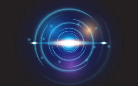 Wave circle abstract background waveform space concept Stock Illustration