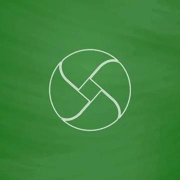 Wave circle computer symbol Stock Illustration