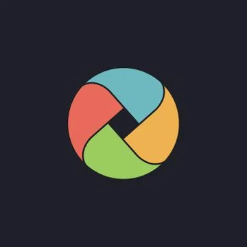 Wave circle computer symbol Stock Illustration