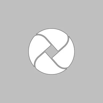 Wave circle computer symbol Stock Illustration