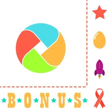 Wave circle computer symbol Stock Illustration