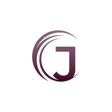 Wave circle letter J logo icon design イラスト素材