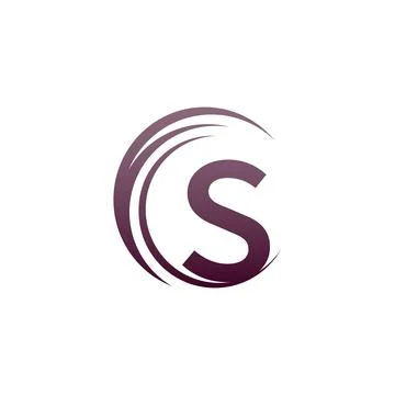 Wave circle letter S logo icon design イラスト素材