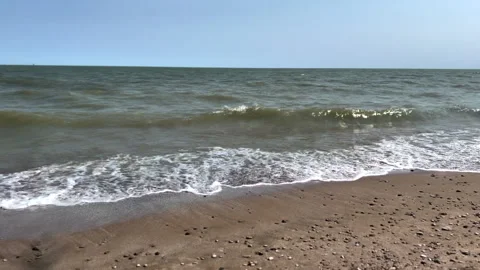 Wave close to the beach in the afternoon Stock Footage 237959680