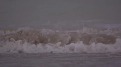 Wave closeup. Evening. Slow motion. Stock Footage 52421782