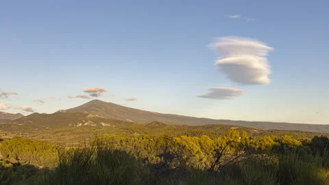Wave clouds above Mont Ventoux Timelapse Stock Footage 142005149
