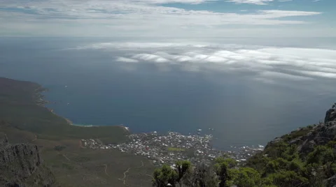 Wave Clouds on Table Bay Stock Footage 54715945